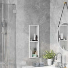Shower Niche White 60 x 20 x 9.5 cm Stainless Steel