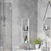 Douche nicha 60x20x9.5 cm wit roestvrij staal