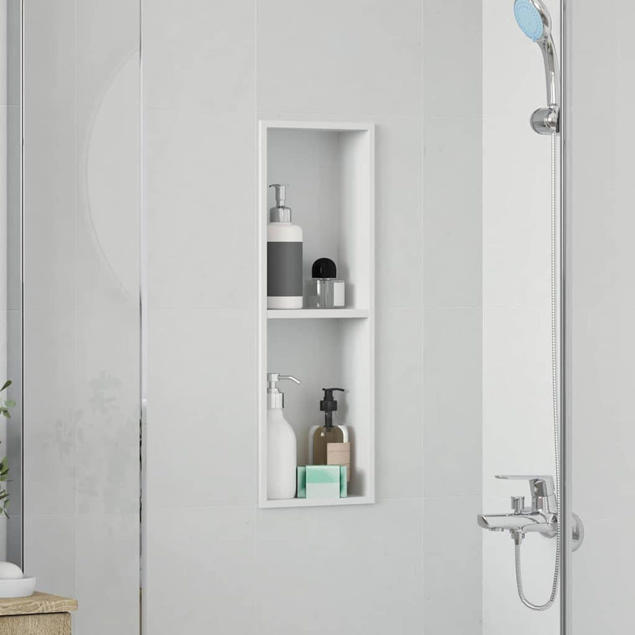 Douche Niche Wit 60 x 20 x 9.5 cm Roestvrij staal