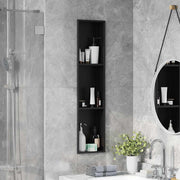 Douche nicha 90x20x9.5 cm roestvrij staal zwart