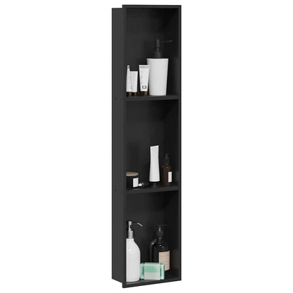 Douche Niche Zwart 90 x 20 x 9.5 cm Roestvrij staal