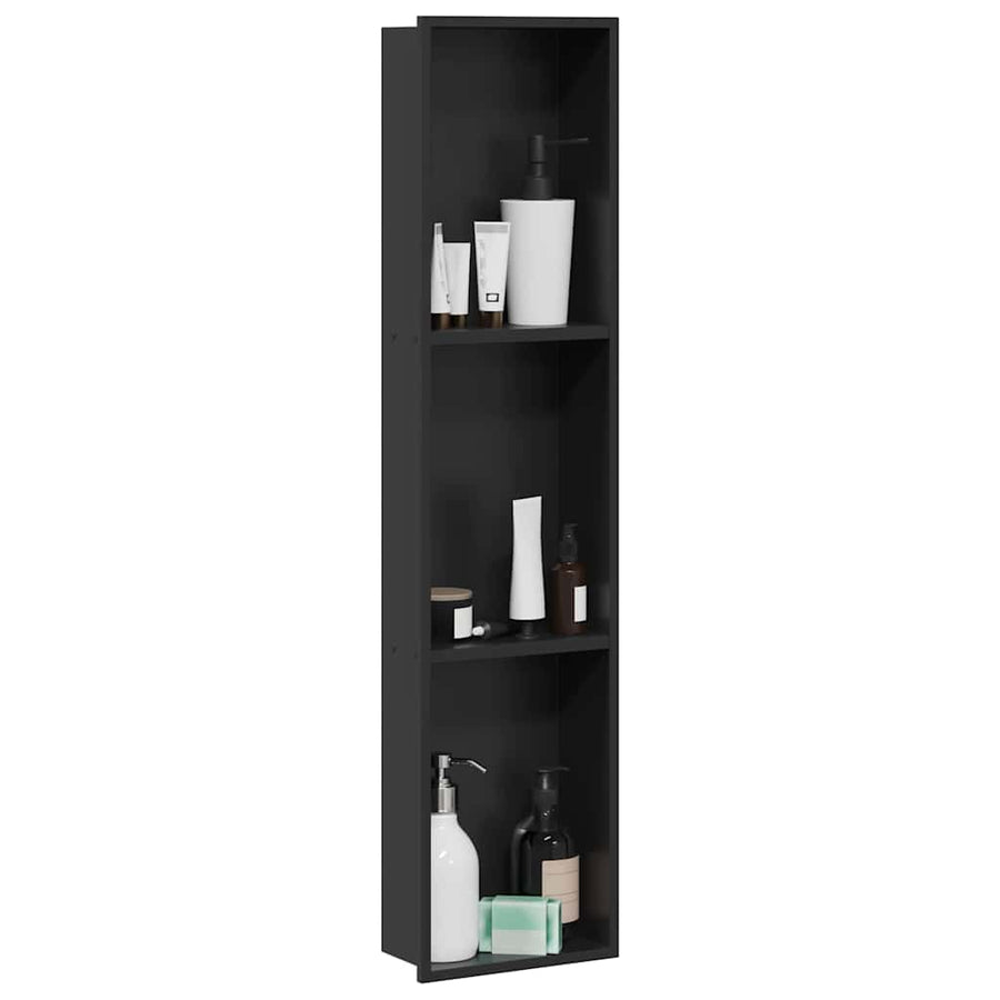 Douche Niche Zwart 90 x 20 x 9.5 cm Roestvrij staal