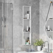 Douche nicha 90x20x9.5 cm wit roestvrij staal