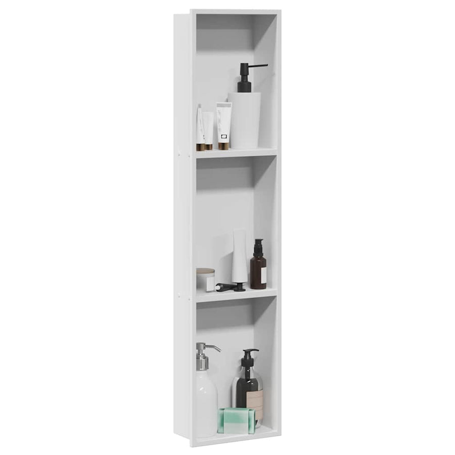Douche Niche Wit 90 x 20 x 9.5 cm Roestvrij staal