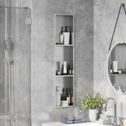 Douche niche 90x20x9.5 cm roestvrij staal zilver