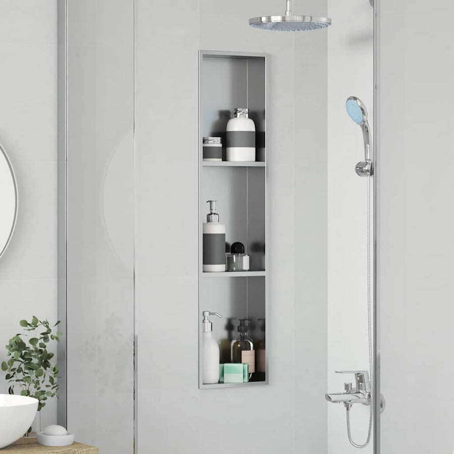 Douche Niche Zilver 90 x 20 x 9.5 cm Roestvrij staal