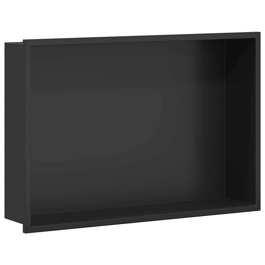 Douche Niche Zwart 45 x 30 x 9.5 cm Roestvrij staal