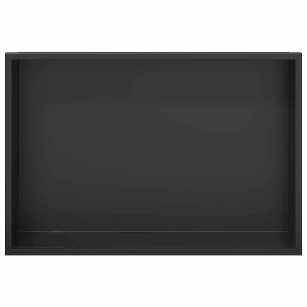 Douche Niche Zwart 45 x 30 x 9.5 cm Roestvrij staal