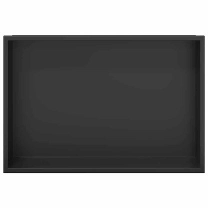 Douche Niche Zwart 45 x 30 x 9.5 cm Roestvrij staal