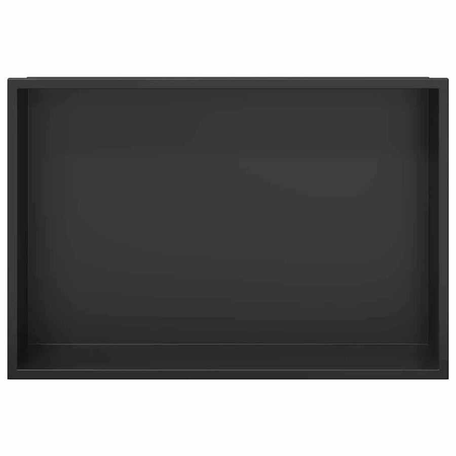 Douche Niche Zwart 45 x 30 x 9.5 cm Roestvrij staal