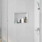 Douche nicha 45x30x9.5 cm wit roestvrij staal