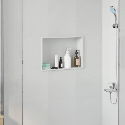 Douche Niche Wit 45 x 30 x 9,5 cm Roestvrij staal