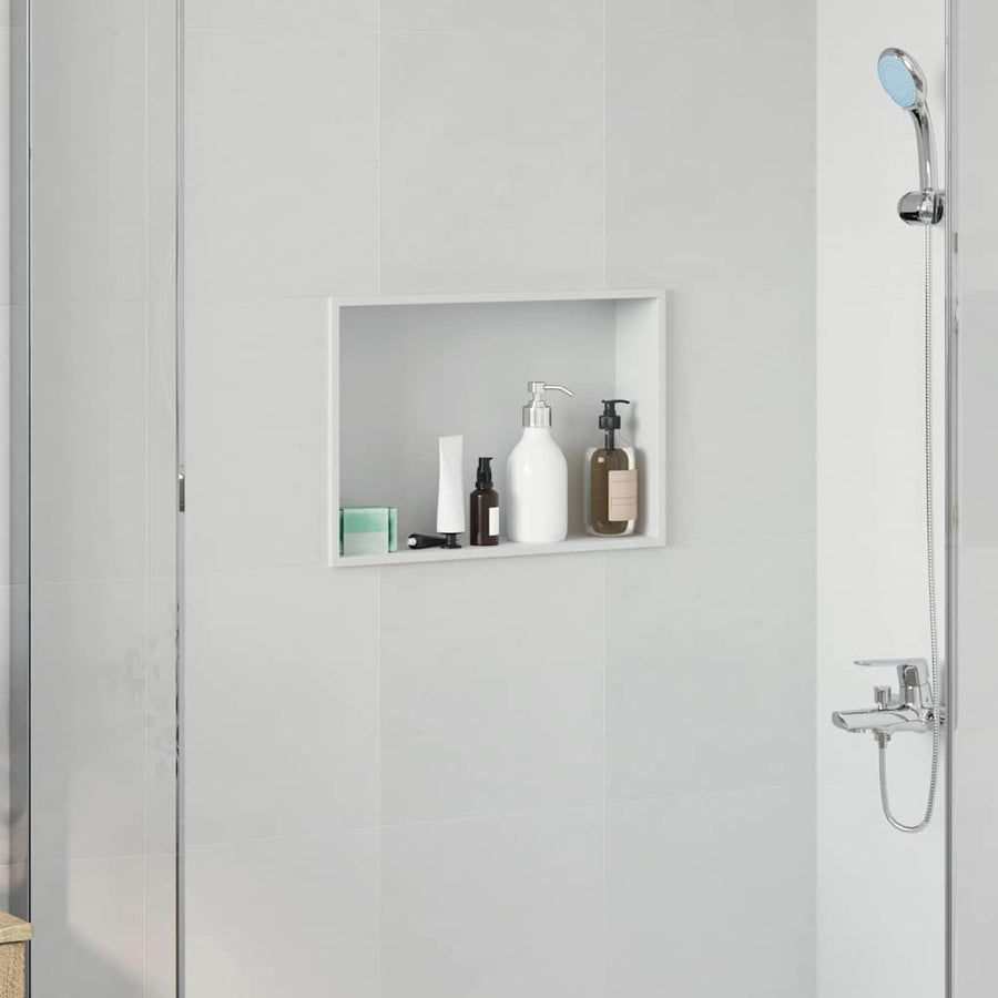 Douche Niche Wit 45 x 30 x 9,5 cm Roestvrij staal