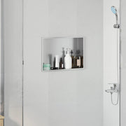 Douche nicha 45x30x9.5 cm roestvrij staal zilver