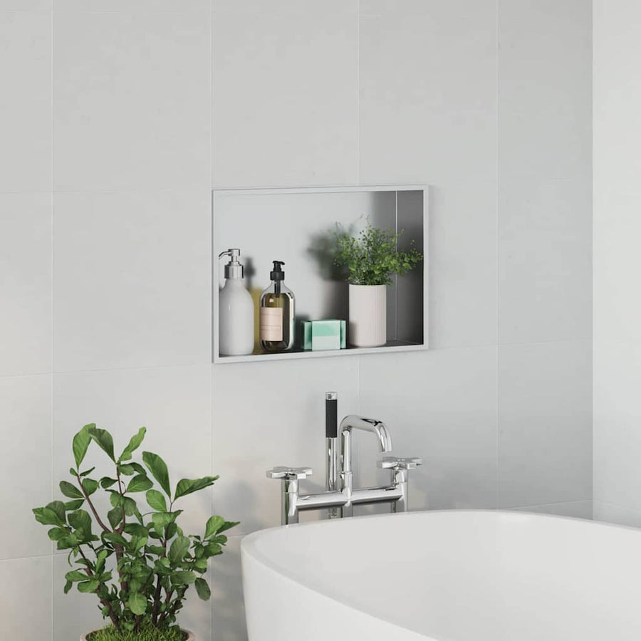 Douche Niche Zilver 45 x 30 x 9.5 cm Roestvrij staal