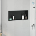 Shower Niche Black 75 x 30 x 9.5 cm Stainless steel