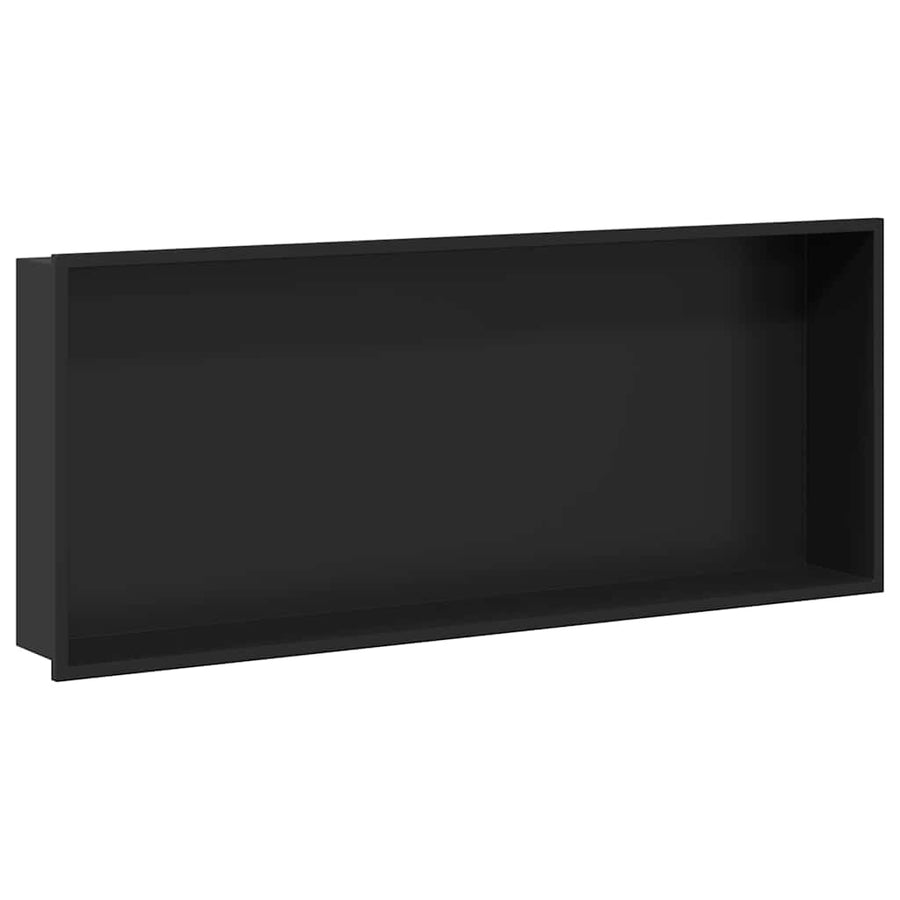 Douche Niche Zwart 75 x 30 x 9.5 cm Roestvrij staal