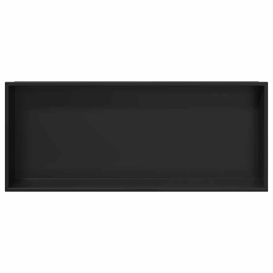 Douche Niche Zwart 75 x 30 x 9.5 cm Roestvrij staal