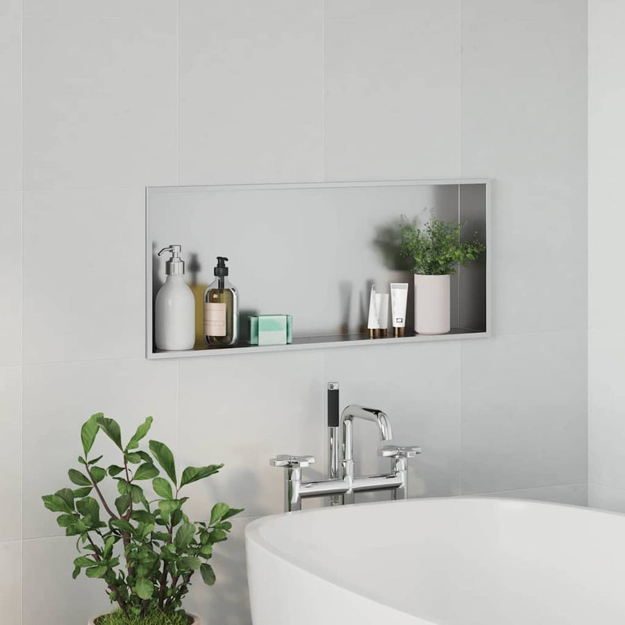 Douche Niche Zilver 75 x 30 x 9.5 cm Roestvrij staal