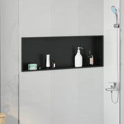 Douche nicha 90x30x9.5 cm roestvrij staal zwart