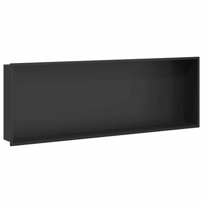 Douche Niche Zwart 90 x 30 x 9.5 cm Roestvrij staal