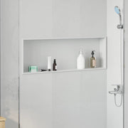 Douche nicha 90x30x9.5 cm roestvrij staal wit