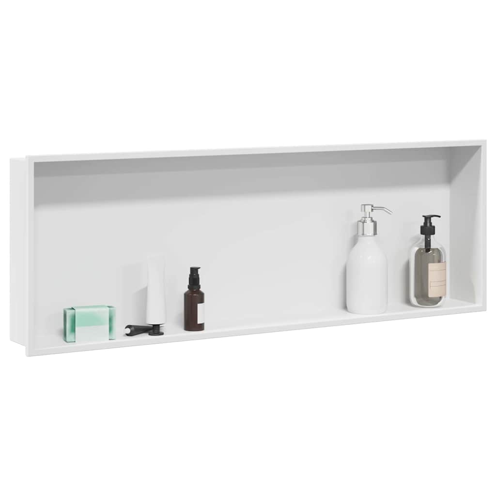 Douche Niche Wit 90 x 30 x 9.5 cm Roestvrij staal