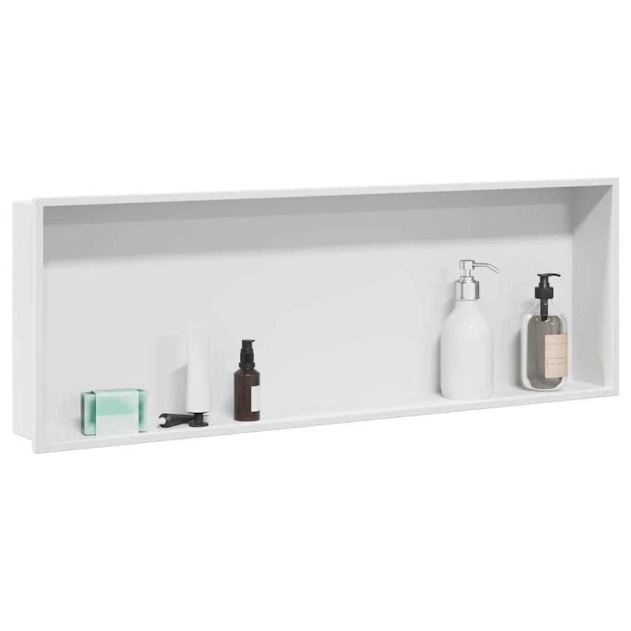 Douche Niche Wit 90 x 30 x 9.5 cm Roestvrij staal