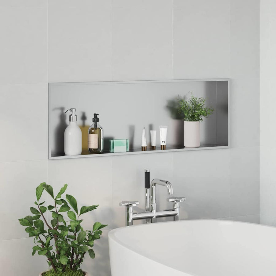 Douche Niche Zilver 90 x 30 x 9.5 cm Roestvrij staal