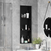 Douche nis 92x32x10 cm roestvrij staal zwart