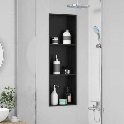 Douche Niche Zwart 90 x 30 x 9.5 cm Roestvrij staal