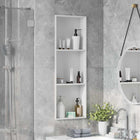 Shower Niche White 90 x 30 x 9.5 cm Stainless Steel