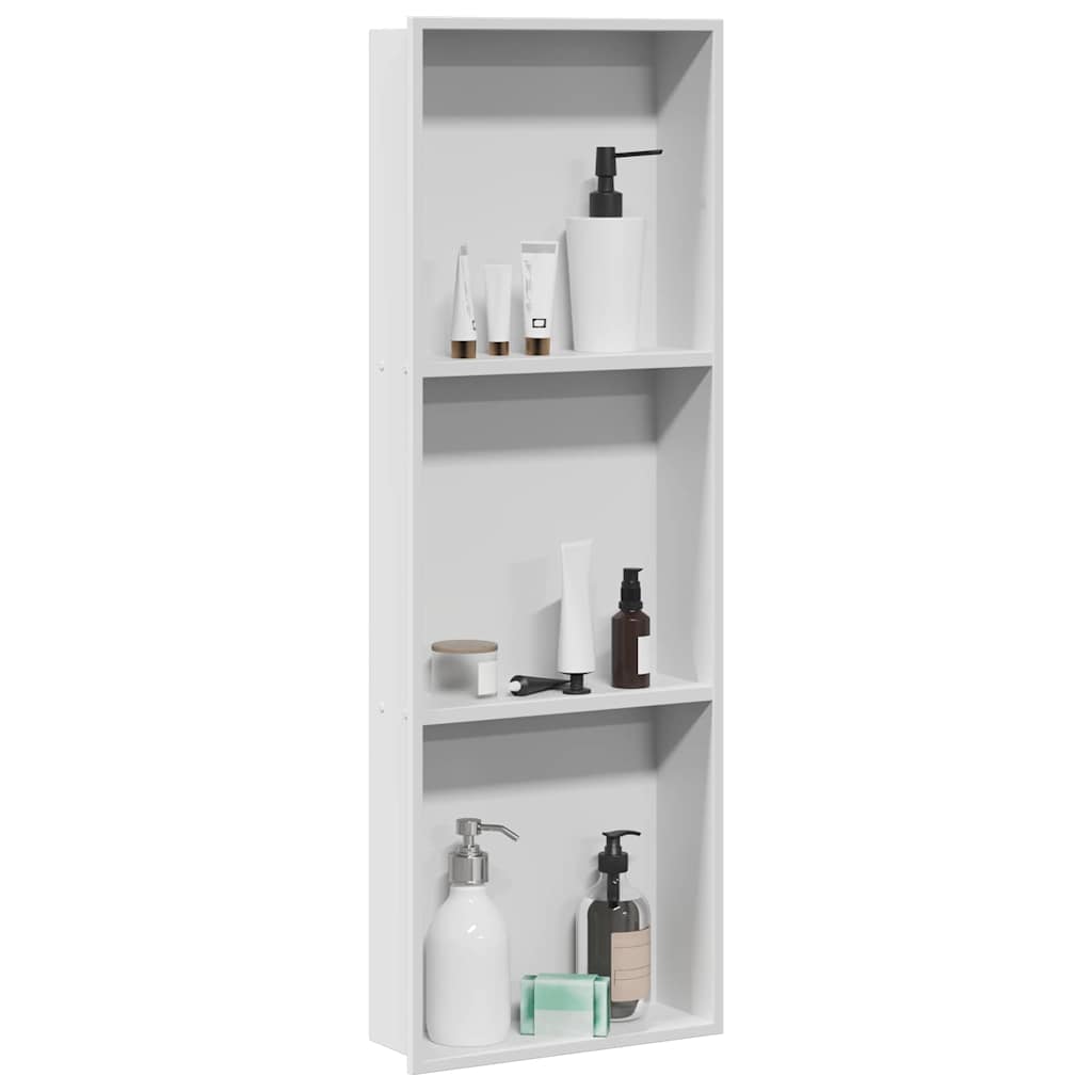Douche Niche Wit 90 x 30 x 9.5 cm Roestvrij staal