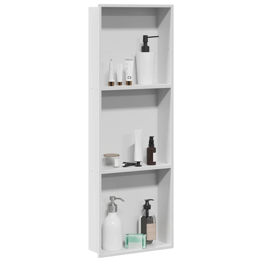 Douche Niche Wit 90 x 30 x 9.5 cm Roestvrij staal