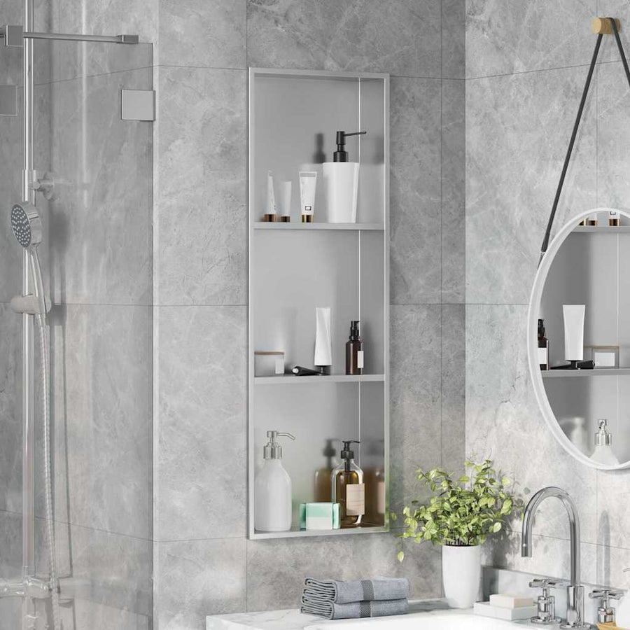 Douche Niche Zilver 90 x 30 x 9.5 cm Roestvrij staal