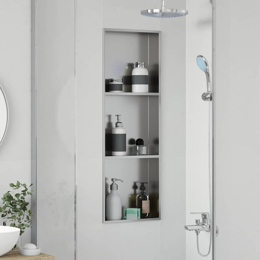 Douche Niche Zilver 90 x 30 x 9.5 cm Roestvrij staal