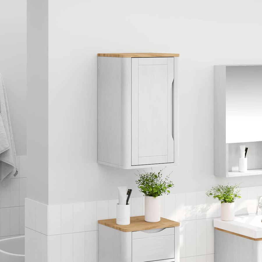 Badkamer wandkast Wit 60 x 40 x 80 cm Massief grenenhout
