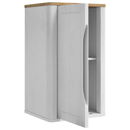 Badkamer wandkast Wit 60 x 40 x 80 cm Massief grenenhout
