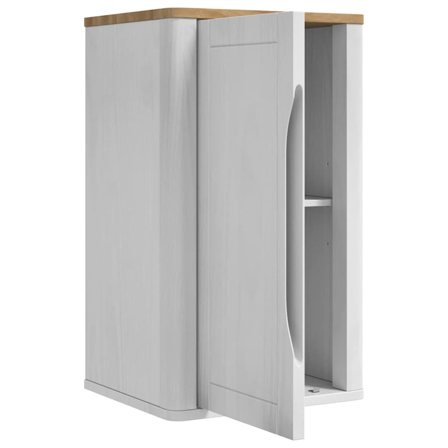 Badkamer wandkast Wit 60 x 40 x 80 cm Massief grenenhout