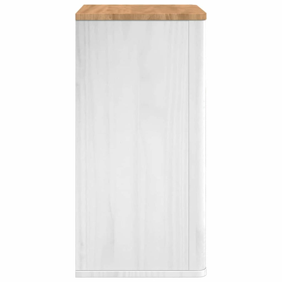 Badkamer wandkast Wit 60 x 40 x 80 cm Massief grenenhout