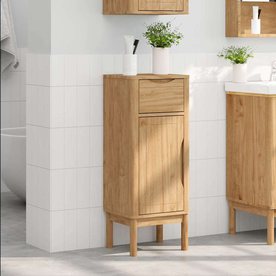 Badkamerkast Wasbruin 35 x 30 x 85 cm Massief grenenhout
