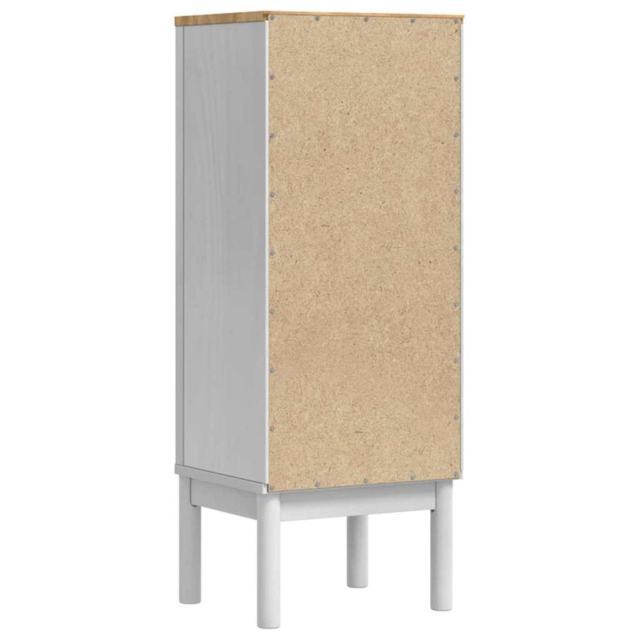 Badkamerkast met lade Wit 35 x 30 x 85 cm Massief grenenhout