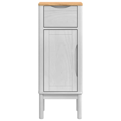 Badkamerkast met lade Wit 35 x 30 x 85 cm Massief grenenhout