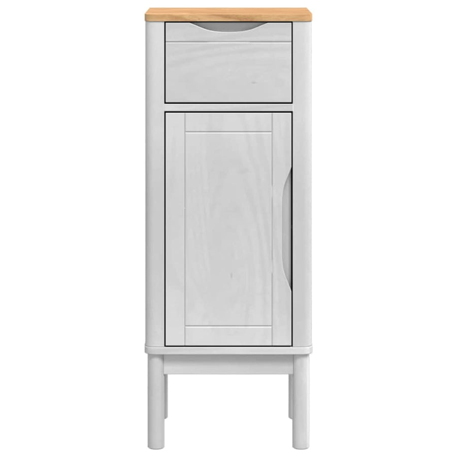 Badkamerkast met lade Wit 35 x 30 x 85 cm Massief grenenhout