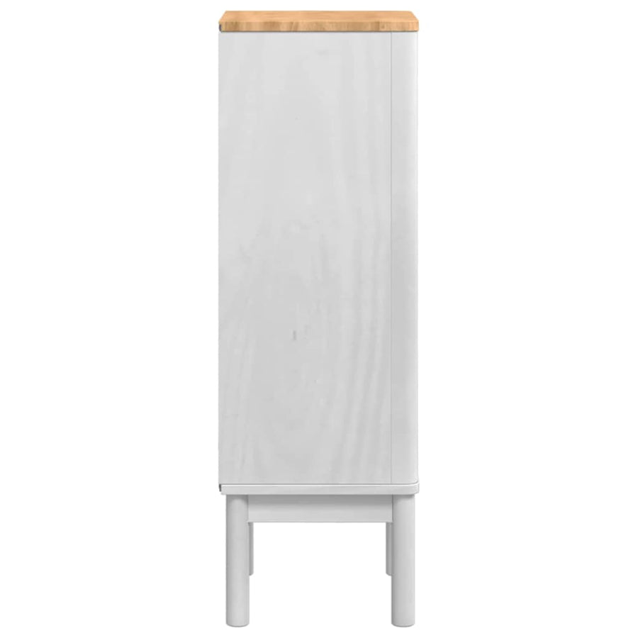 Badkamerkast met lade Wit 35 x 30 x 85 cm Massief grenenhout