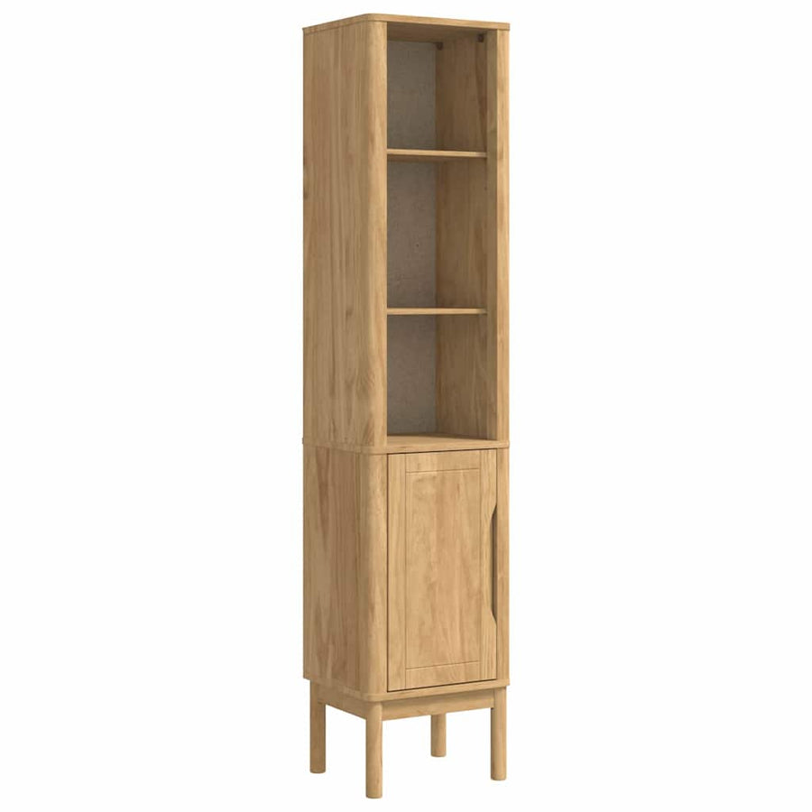 Hoge badkamerkast Wasbruin 36 x 30 x 160 cm Massief grenenhout