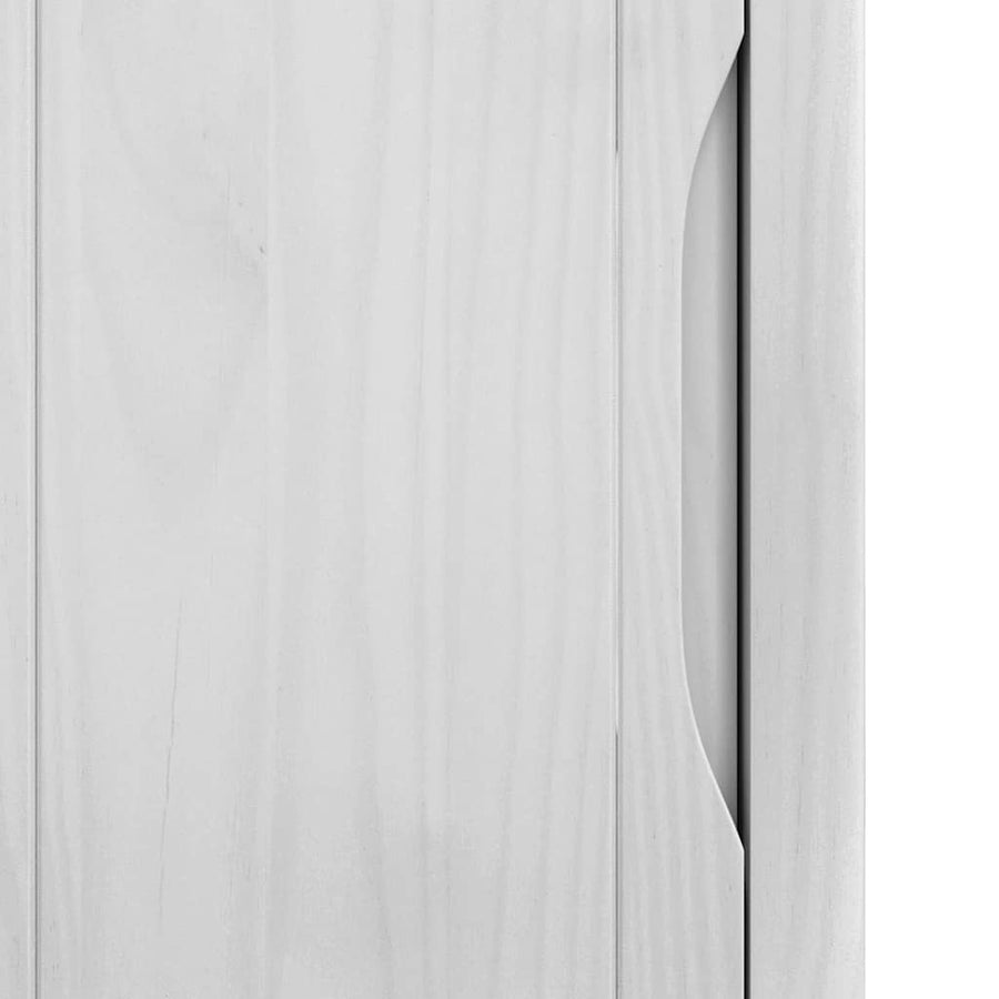 Hoge badkamerkast Wit 36 x 30 x 160 cm Massief grenenhout