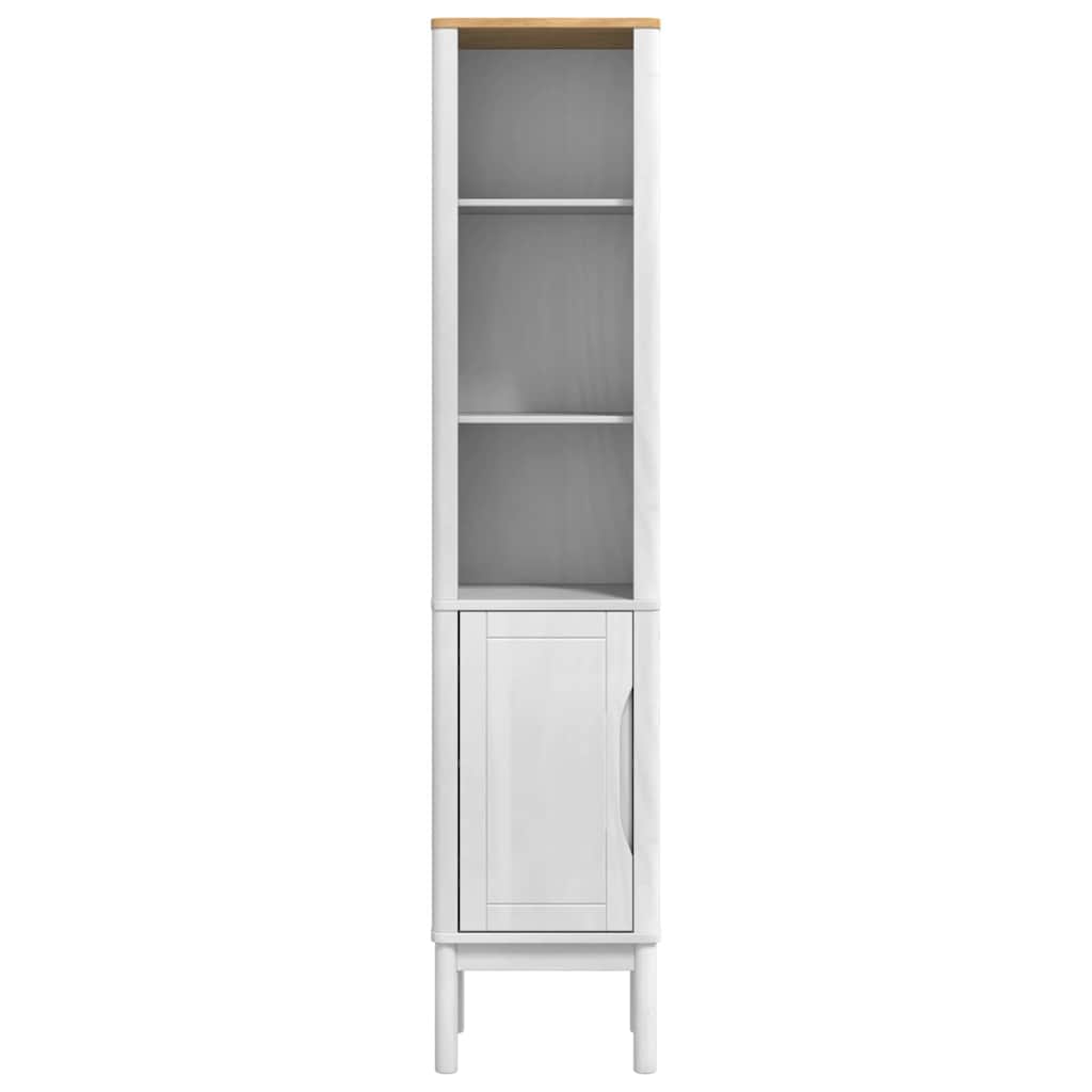 Hoge badkamerkast Wit 36 x 30 x 160 cm Massief grenenhout