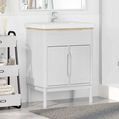 Badkamer wastafelkast met plank FLORO Wit 60 x 40 x 80 cm