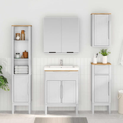 Badkamer wastafelkast met plank FLORO Wit 60 x 40 x 80 cm
